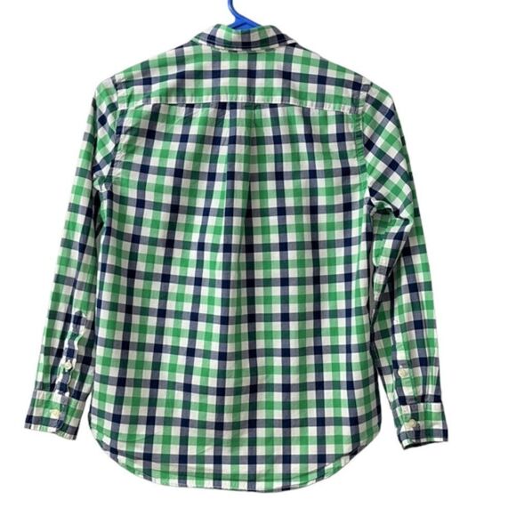 RALPH LAUREN Boy's Navy & Green Check Long Sleeve Button-Down Medium 10-12 - Picture 4 of 8
